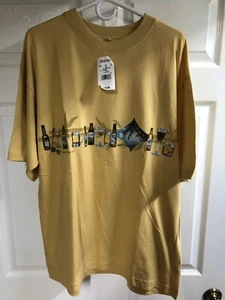NWT Newport Blue Tropical Spirits XL Beach Beer Margarita Beige Graphic T Shirt - Picture 1 of 6