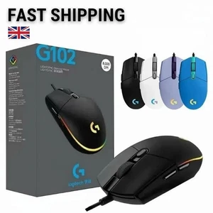 Logitech G102 Mouse USB Wired Optical Gaming Office 8000 DPI For PC Laptop MAC - Picture 1 of 10