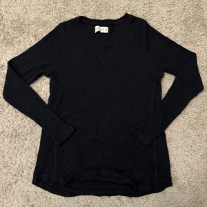 Abercrombie & Fitch Soft Cozy Ribbed Knit Black Sweater Womens Medium - Picture 1 of 6