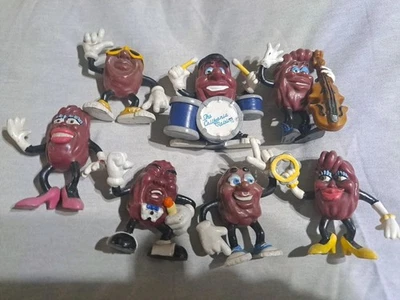 Figura de colección California Raisin para hombre conjunto de 7 bandas 1987-1988 musical Foto 1 de 4
