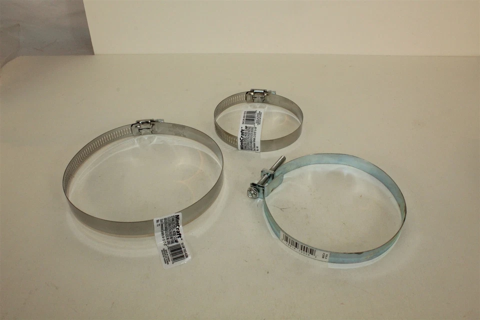 Abrazaderas 3" 4" y 5" 2 - Acero Inoxidable, 1 Galvanizado Lote de 3 Foto 1 de 4