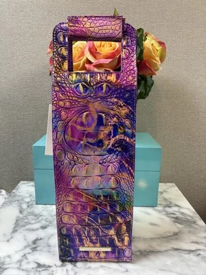 Bolso de Mano Brahmin Púrpura Surtido Vino - Cocodrilo Repujado Nuevo con Etiquetas y RARO Foto 1 de 4