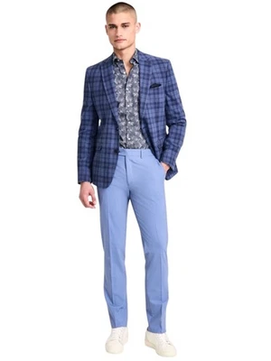 Abrigo Blazer Deportivo Bar Iii Para Hombres Calce Ajustado 44 R Multi Azul A Cuadros Foto 1 de 2