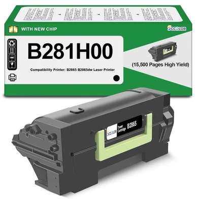B2865 B281H00 Toner Cartridge High Yield 15,500 Pages Replacement for Lexmark B2 - Image 1 of 4