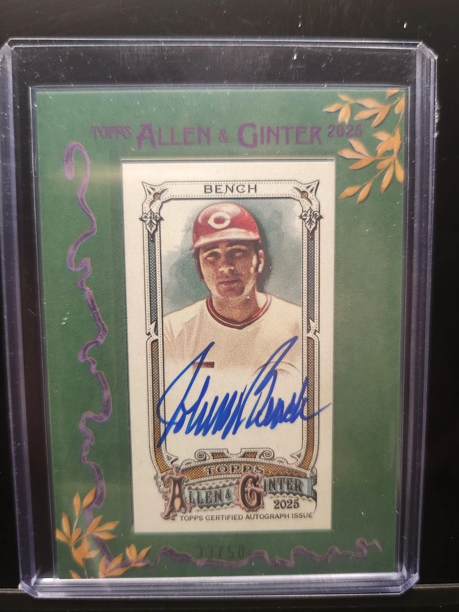 [12シリ]johnny bench auto mlb Topps Johnny Bench Cincinnati Reds Baseball Autographed Sports