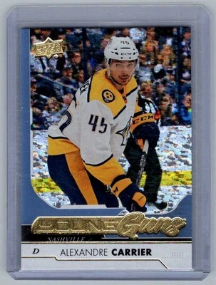 2017-18 Upper Deck Alexandre Carrier Young Guns Speckled Rainbow Foil 485 Rookie - Image 1 of 2