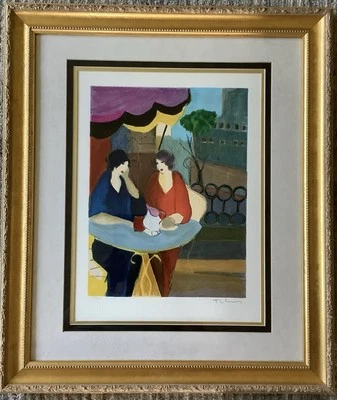 Scarce Itzchak Tarkay "Two Women At A Café” Serigraph Signed & Numbered - Image 1 of 4