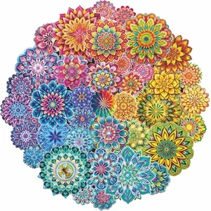 Puzzle Fiori Colorati Puzzle Impossibile 1000 Pezzi per Adulti Mandala - Foto 1 di 7