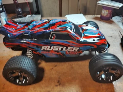 Traxxas 2-wheel Drive Rustler VXL ROLLER NO ELECTRONICS NEW NO BOX see PICTURES - Image 1 of 4
