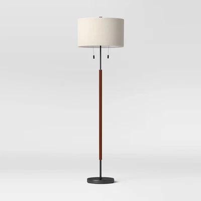 Cut Off Base Floor Lamp Black - Threshold - Image 1 of 4