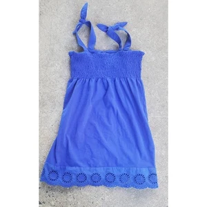 Cat & Jack tie shoulder sundress blue small 6/6x - Picture 1 of 5