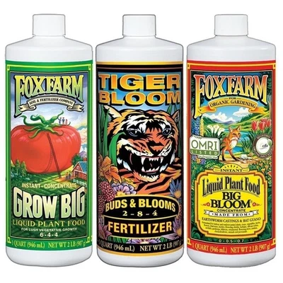 FoxFarm Liquid Nutrient Soil Trio: Big Bloom, Grow Big, Tiger Bloom - 32oz - Image 1 of 4