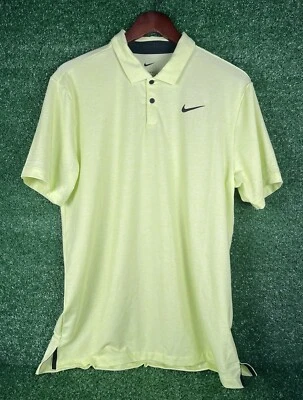 Nike Dri-FIT Tour Golf Polo Men's Large Lemon Twist Yellow Black DV3123-736 New - Image 1 of 4