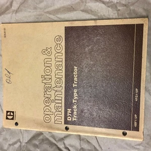 CAT CATERPILLAR D7H D7 TRACK CRAWLER DOZER OPERATION MAINTENANCE MANUAL NICE - Picture 1 of 1