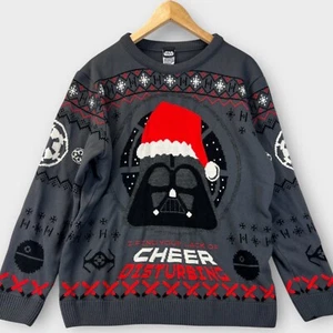 Star Wars Darth Vader Mens Ugly Christmas Sweater Sz XXL Holiday Party Xmas Hat - Picture 1 of 17