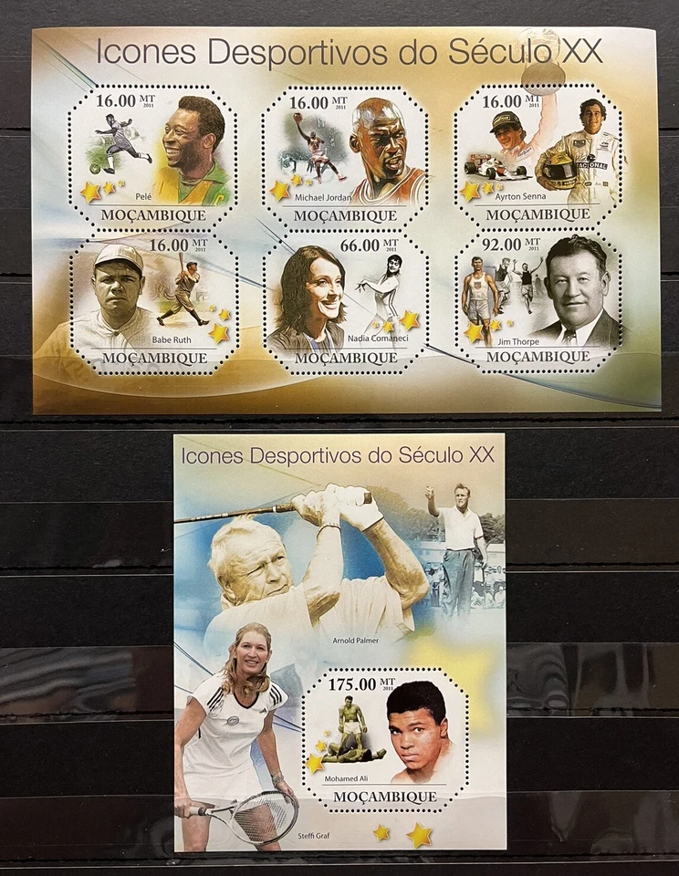American Boxer - Muhammed Ali / Pele of Brazil /Jordan /Ayrton Senna MNH** AF3 - Image 1 of 1