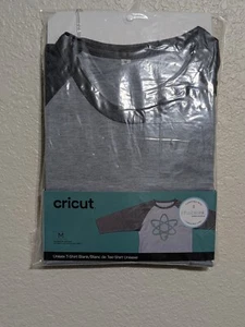 Camiseta Cricut Unisex En Blanco M Gris Raglán - Para Tinta Infusible - Nueva y Sellada - Imagen 1 de 3