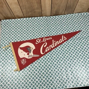 Vintage St. Louis Cardinals Pennant One Bar Helmet 1967 NFL Full Size 12x30 - Picture 1 of 19