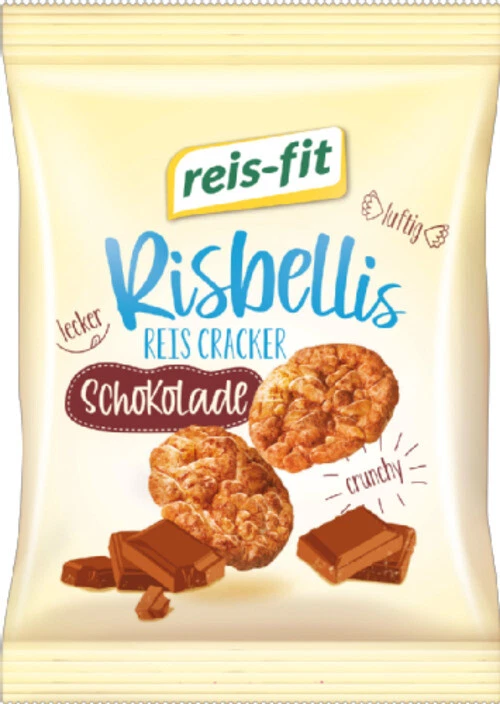 reis-fit Risbellis Reiscracker Schokolade 40g lecker luftig crunchy - Bild 1 von 1
