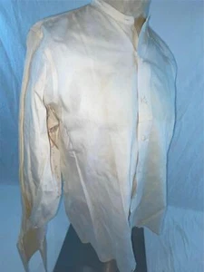 VTG 20S MENS M ARROW TRUMP COLLARLESS DRESS FORMAL FRENCH CUFF SHIRT - Picture 1 of 20