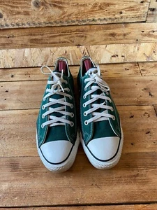 Vintage 90's Converse all star green low-top sneakers sz 8 - Picture 1 of 12