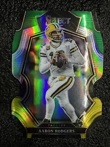 2022 Select Aaron Rodgers Green And Yellow Diecut Prizm #136 Premier Level  - Picture 1 of 10