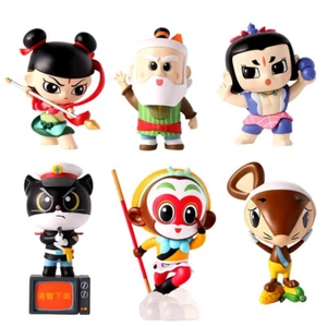 Official Sun Wukong Black cat Sheriff Calabash Brothers NeZha Figures PVC Doll - Imagen 1 de 21