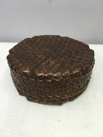 Woven Bamboo Rattan Basket Philippines Ifugao Tribe Cover