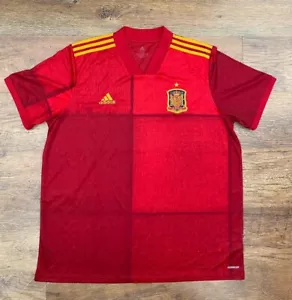 Camiseta Adidas 2020-21 España local roja amarilla 2XL - Imagen 1 de 4