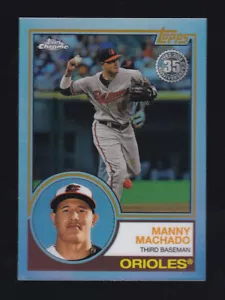 Inserto RIFRATTORE 2018 Topps Chrome #83T-9 MANNY MACHADO Baltimore Orioles 1983 - Foto 1 di 2