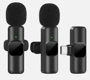 Lavalier Microphone Wireless Audio Video Recording Mini Mic Android/iPhone-TYPEC - Picture 1 of 6