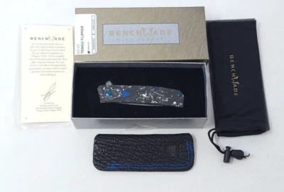 Benchmade Gold Class Tengu Flipper 601-211 Damasteel & Marbled Scales #634 - Image 1 of 4