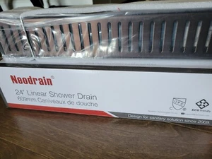 Neodrain 24" Linear Shower Drain Tile Insert Grate Bronze Brushed Steel - Picture 1 of 2