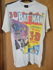 VTG Batman 3D Action Comic Book DC Cartoon Style Robin Retro Size m Shirt 2011 - Picture 1 of 3