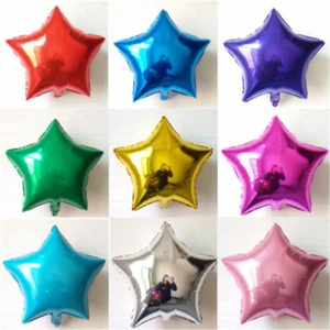5/10pcs Five-pointed Star Foil Helium Balloons Birthday Wedding Party Decoration - Picture 1 of 18