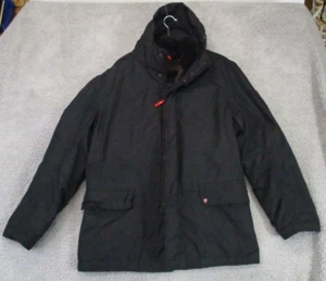 STRELLSON Jacket Mens XL Black Wool Removable Liner Original Swiss Cross Ski - Picture 1 of 9