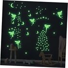 Glow in The Dark Fairy Stickers for Wall Decals, Stars and Moon Glowing 