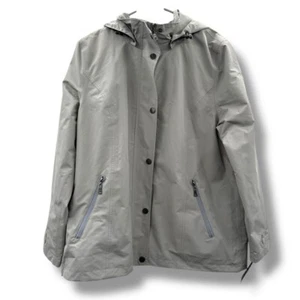Nuage NWT Invisiprint Waterproof Jacket Women's Size Medium Gray Hooded - Picture 1 of 9