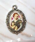 St. Agnes  her Lamb Mini Medal/Add to Rosary/Bracelet/Antique Silver or Bronze