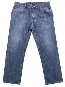 Lacoste Jeans Herren Größe 36x28 Blau Straight Medium Wash Denim Hose Etikett 46 - Bild 1 von 9