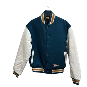 Giacca Levi's Coit Letterman uomo taglia XS misto lana pelle bomber Varsity nuova con etichetta - Foto 1 di 13
