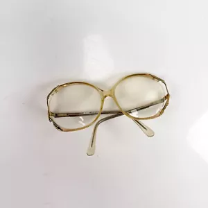 Vintage CSC Priscilla Amber Yellow Lucite Oversized Glasses Frames Retro 70s - Picture 1 of 13