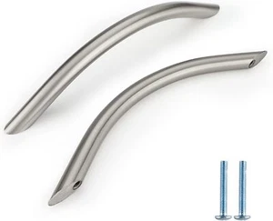 Brushed Nickel Cabinet Pulls 5 Inch Solid Metal Kitchen Cabinet Handles Pulls - Picture 1 of 13