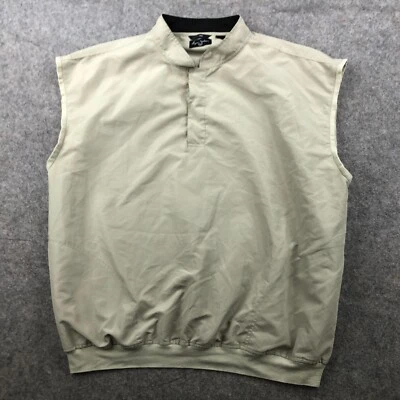 Pullover Bryon Nelson Hombre XL Beige A Presión Sin Mangas Cortavientos Golf Foto 1 de 4