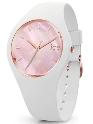 Ice-Watch ICE 017126 pearl White pink Medium Damenuhr Silikon weiß neu rosè K2 - Bild 1 von 2