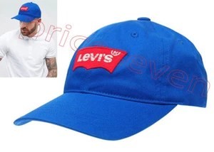 Levi's Big Batwing Flexfit Strapback Baseball Caps Hats Royal Blue - Picture 1 of 6