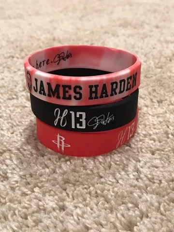 James Harden Houston Rockets #13 NBA Silicone Bracelet Lot (3) Cover