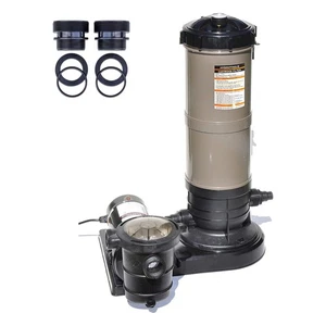Swimline HYDROTOOLS 40 Sq Ft Cartridge Pool Filter System with Connection Kit - Picture 1 of 7