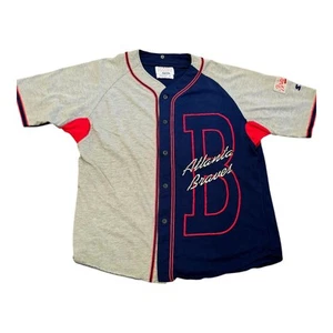 Vintage Men's Starter Atlanta Braves Jersey Shirt 1990s MLB Size XL - Picture 1 of 2