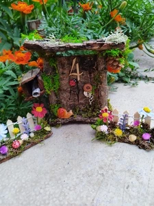Fairy Garden Door, Wood Door, Gnome Door With Fences - Picture 1 of 7